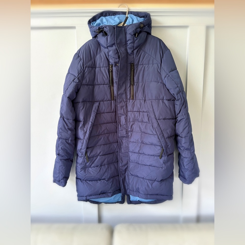 Brand New Never Used Robert Graham Winter Jacket in Classic Navy Blue, pd. $500